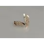 Серебряные серьги Sil с золотыми пластинами 116s-13 Прозрачный (Sil-1263)