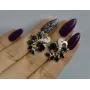 Серебряные серьги Sil с золотыми накладками 153s-5 Черный (Sil-1049)