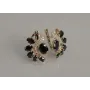 Серебряные серьги Sil с золотыми накладками 153s-5 Черный (Sil-1049)