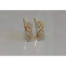 Серебряные серьги Sil с золотыми пластинами 120s-14 Шампань (Sil-812) Серебряные серьги Sil с золотыми пластинами 120s-14 Шампань (Sil-812)
