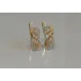 Серебряные серьги Sil с золотыми пластинами 120s-14 Шампань (Sil-812)