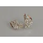 Серебряные серьги Sil с золотыми пластинами 152s-6 Прозрачный (Sil-1065)