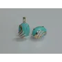 Серьги из серебра Sil с золотом 149s-10 Бирюзовый (Sil-1109)
