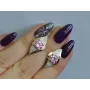 Серебряные серьги Sil с золотыми вставками 145s-5 Розовый (Sil-1017)