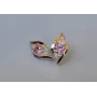 Серебряные серьги Sil с золотыми вставками 145s-5 Розовый (Sil-1017)