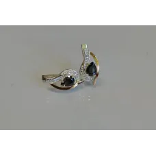 Серебряные серьги Sil с элементами золота 078s-11 Черный (Sil-927) Серебряные серьги Sil с элементами золота 078s-11 Черный (Sil-927)