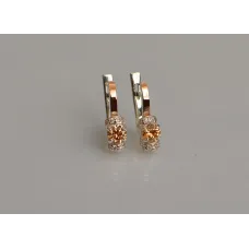 Серебряные серьги Sil с золотом 137s-4 Шампань (Sil-1222)