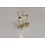 Серебряные серьги Sil с золотом 140s-8 Олива (Sil-696)