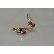 Серьги серебряные Sil 076s-9 Гранат (Sil-957) Серьги серебряные Sil 076s-9 Гранат (Sil-957)