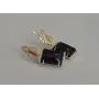 Серебряные серьги Sil с кабашонами 146s-5 Темно-синий (Sil-1150)