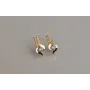 Серебряные серьги Sil с золотыми вставками 142s-8 (Sil-1135)