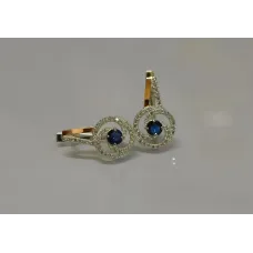 Серебряные серьги Sil 115s-14 Танзанит (Sil-876)