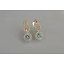 Серебряные серьги Sil с золотыми пластинами 135s-5 Лаванда (Sil-1176)