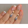 Серебряные серьги Sil с золотом 140s-4 Розовый (Sil-692)
