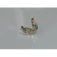 Серебряные серьги Sil с золотыми накладками 128s-16 Лаванда (Sil-1044) Серебряные серьги Sil с золотыми накладками 128s-16 Лаванда (Sil-1044)
