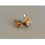 Серебряные серьги Sil с золотыми вставками 145s-6 Шампань (Sil-1018)