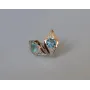 Серебряные серьги Sil с золотыми вставками 145s-15 Лаванда (Sil-1027)