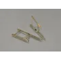 Серебряные серьги Sil с золотом 126s Прозрачный (Sil-816)