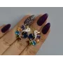 Серебряные серьги Sil с золотыми накладками 153s-3 Разноцветный (Sil-1047)