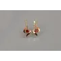 Серебряные серьги Sil с золотыми вставками 142s-16 Красный (Sil-1143)