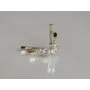 Срібна каблучка Sil з золотом 140s-3 Прозорий (Sil-691)