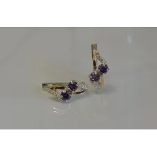 Серьги серебряные Sil 076s-11 Аметист (Sil-959) Серьги серебряные Sil 076s-11 Аметист (Sil-959)