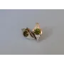 Серебряные серьги Sil с золотыми вставками 145s-14 Олива (Sil-1026)