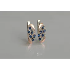 Серебряные серьги Sil с золотыми пластинами 116s-5 Танзанит (Sil-1255) Серебряные серьги Sil с золотыми пластинами 116s-5 Танзанит (Sil-1255)