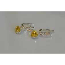 Серьги сердце Sil в руках 102s-14 Цитрин (Sil-945) Серьги сердце Sil в руках 102s-14 Цитрин (Sil-945)