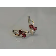 Серьги серебряные Sil 076s-6 Рубин (Sil-954) Серьги серебряные Sil 076s-6 Рубин (Sil-954)