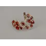 Серебряные серьги Sil с золотыми пластинами 152s-3 Красный (Sil-1062)