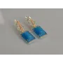Серебряные серьги Sil с кабашонами 146s-10 Голубой (Sil-1155)