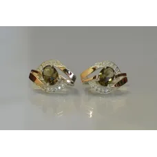 Серебряные серьги Sil 090s-12 Рах-топаз (Sil-982) Серебряные серьги Sil 090s-12 Рах-топаз (Sil-982)