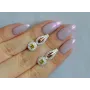 Серебряные серьги Sil с золотыми пластинами 135s-10 Желтый (Sil-1181)