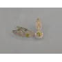 Серебряные серьги Sil с золотыми пластинами 135s-10 Желтый (Sil-1181)