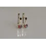 Серебряные серьги Sil с золотом 140s-2 Красный (Sil-690)