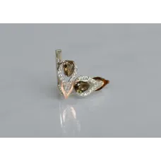 Серебряные серьги Sil с золотыми накладками 132s-13 Коричневый (Sil-728) Серебряные серьги Sil с золотыми накладками 132s-13 Коричневый (Sil-728)