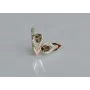 Серебряные серьги Sil с золотыми накладками 132s-13 Коричневый (Sil-728)