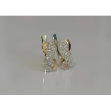 Серебряные серьги Sil с золотыми пластинами 120s-3 Прозрачный (Sil-801) Серебряные серьги Sil с золотыми пластинами 120s-3 Прозрачный (Sil-801)