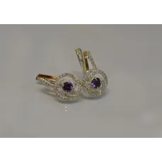 Серебряные серьги Sil 115s-2 Фиолет (Sil-864)
