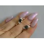 Серебряные серьги Sil с золотыми вставками 134s-2 Черный (Sil-1189)