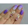Серебряные серьги Sil с золотыми накладками 117s-1 Розовый (Sil-759)