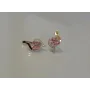 Серебряные серьги Sil с золотыми накладками 118s-9 Розовый (Sil-825)