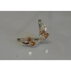 Серьги серебряные Sil 076s-15 Шампань (Sil-963) Серьги серебряные Sil 076s-15 Шампань (Sil-963)