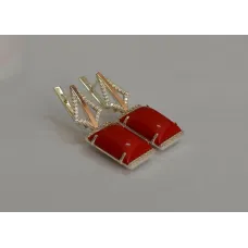 Серебряные серьги Sil с кабашонами 146s-4 Цирконий (Sil-1149) Серебряные серьги Sil с кабашонами 146s-4 Цирконий (Sil-1149)