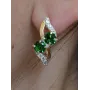 Серьги серебряные Sil 076s-3 Зеленый (Sil-951)