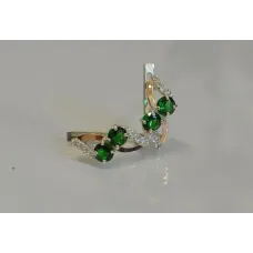 Серьги серебряные Sil 076s-3 Зеленый (Sil-951) Серьги серебряные Sil 076s-3 Зеленый (Sil-951)