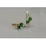 Серьги серебряные Sil 076s-3 Зеленый (Sil-951)