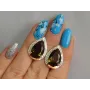 Серебряные серьги Sil с золотыми пластинами 038s2-4 Коричневый (Sil-1208)