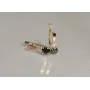Серебряные серьги Sil с золотом 140s-11 Черный (Sil-699)